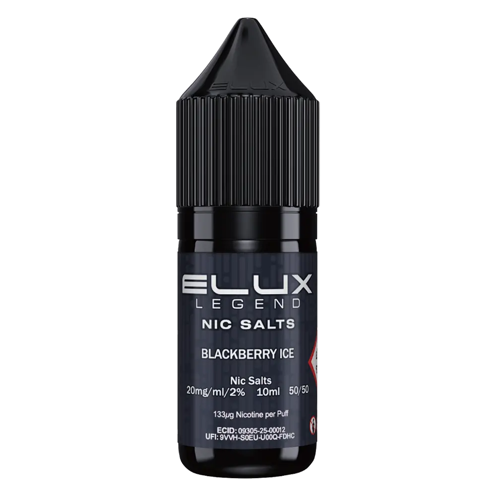 ELux Legend Nic Salt Blackberry Ice in 10 ml bottle