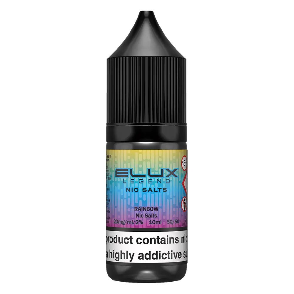ELux Legend Nic Salt Rainbow in 10 ml bottle