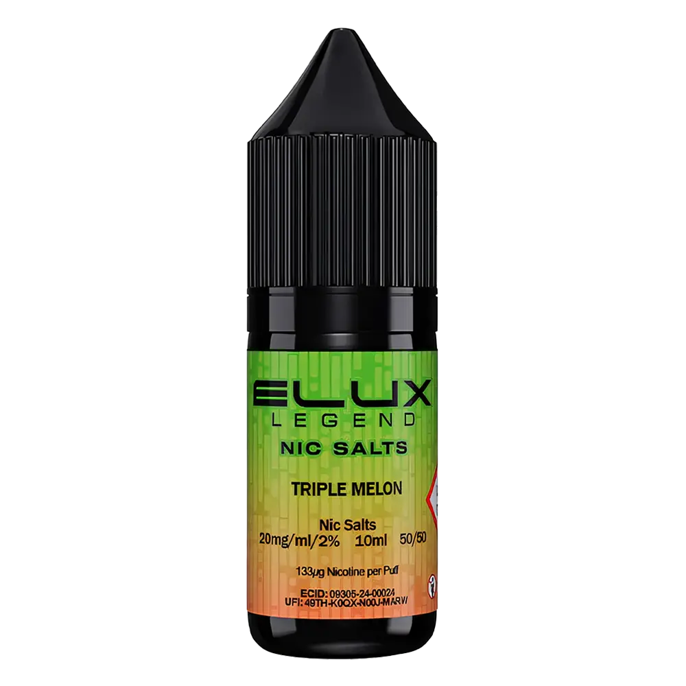 ELux Legend Nic Salt Triple Melon in 10 ml bottle