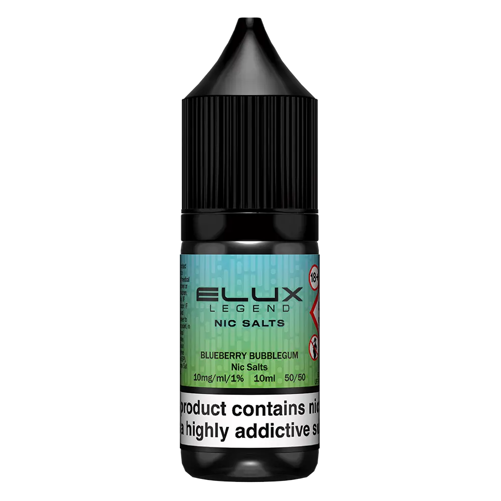 ELux Legend Nic Salt Blueberry Bubblegum in 10 ml bottle