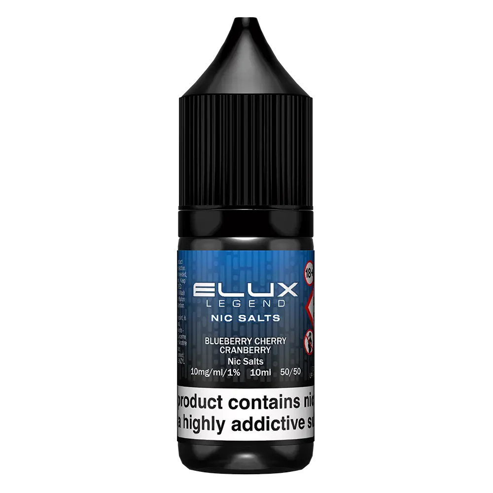 ELux Legend Nic Salt Blueberry Cherry Cranberry in 10 ml bottle
