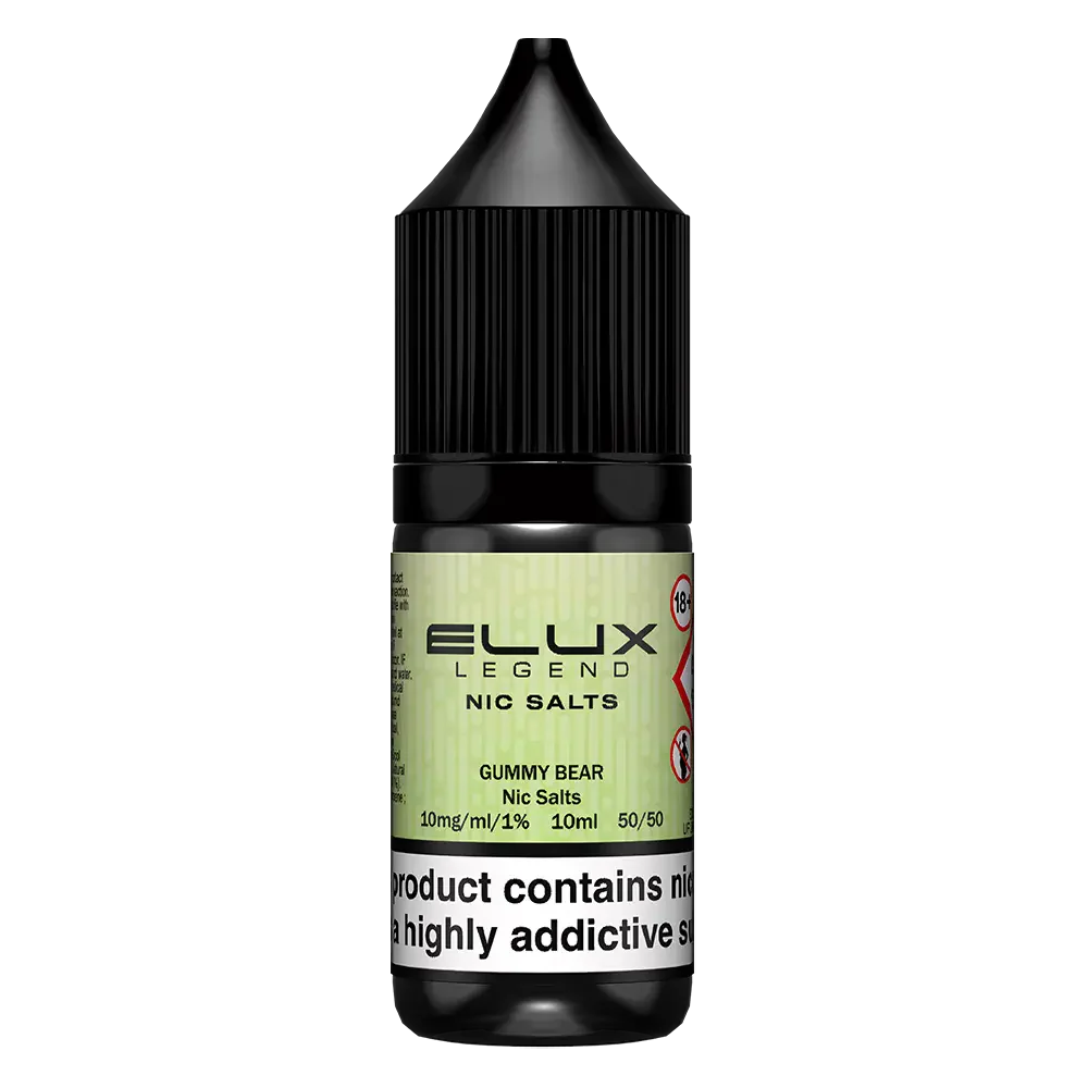 ELux Legend Nic Salt Gummy Bear in 10 ml bottle