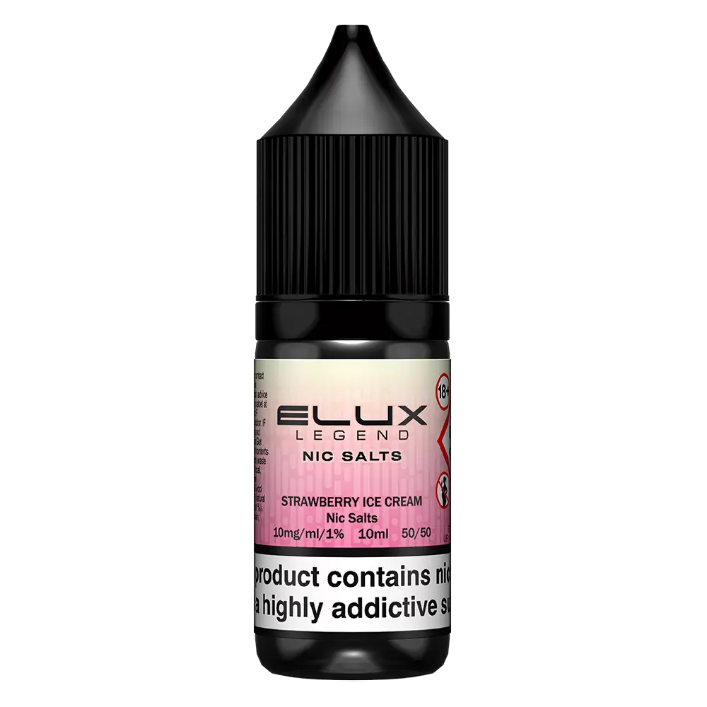 ELux Legend Nic Salt Strawberry Ice Cream in 10 ml bottle
